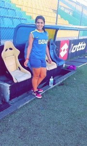 Liz Karina Lezcano Vega (20), joven futbolista itacurubiense, que milita en el Deportivo Capiatá de la APF.