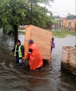 La zona baja de la capital del país vuelve a quedar inundada.